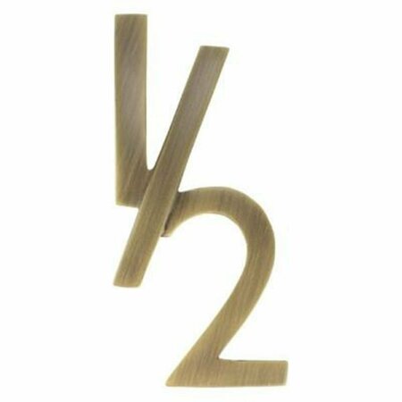 PERFECTPATIO 4 in. Brass Floating House Letter Half, Antique Brass PE3324734